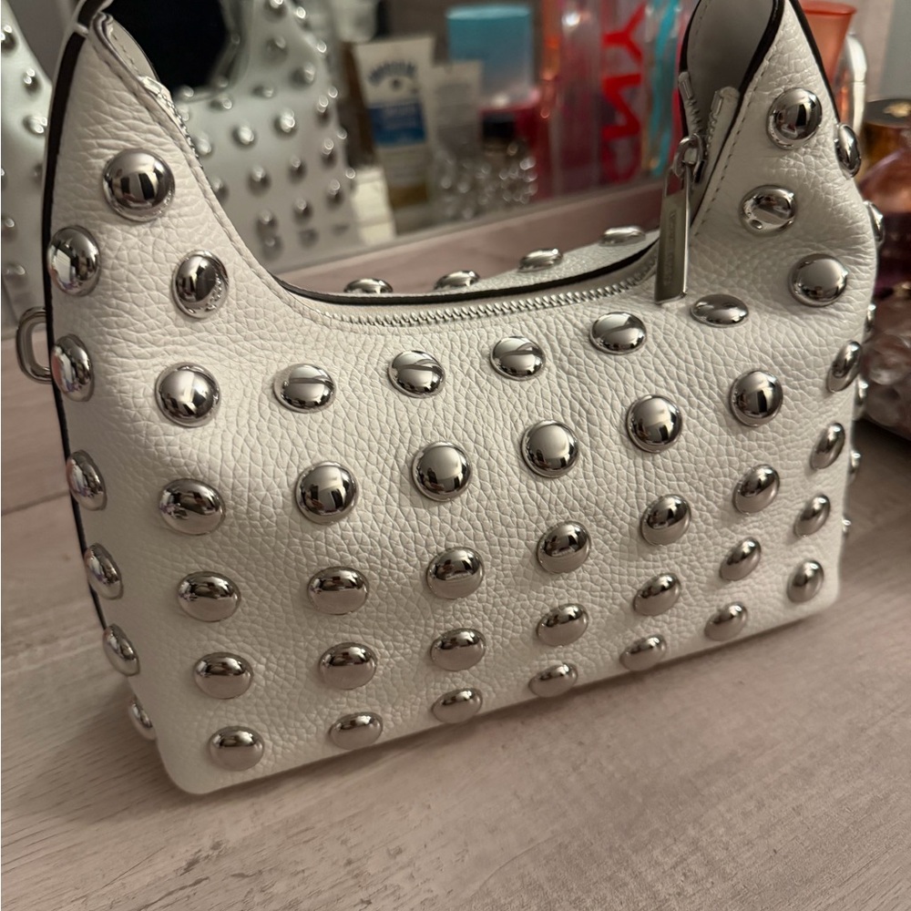 Michael Kors Bundle White Studded Bag and MK Studded gladiator sandals 7.5 - Picture 3 of 10